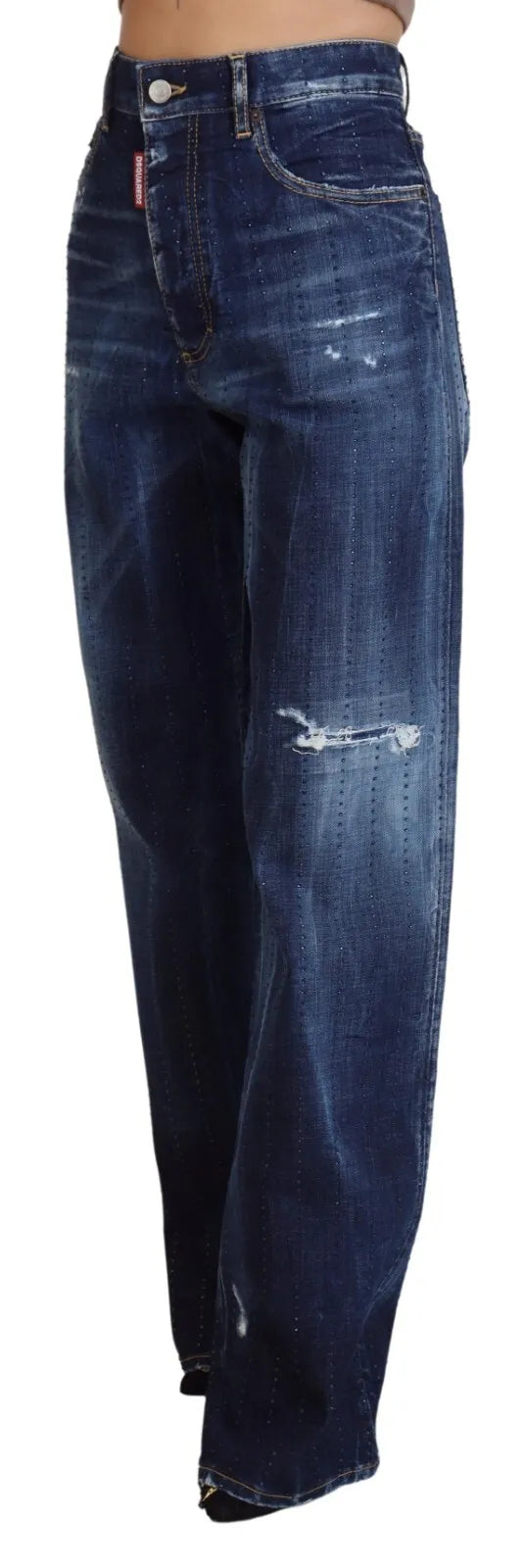 - Blue High Waist Straight Denim Jeans San Diego