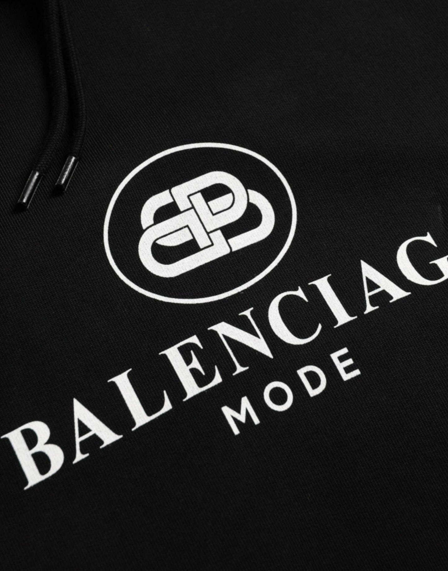 - Black Cotton Logo Hooded Pullover Sweatshirt Sweater