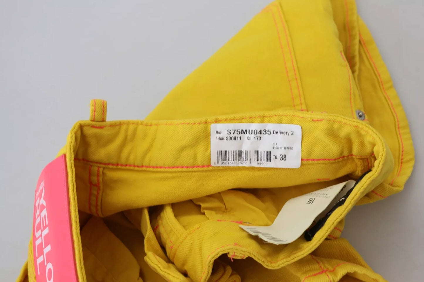 - Yellow Cotton High Waist Baggy Women Hotpants Shorts