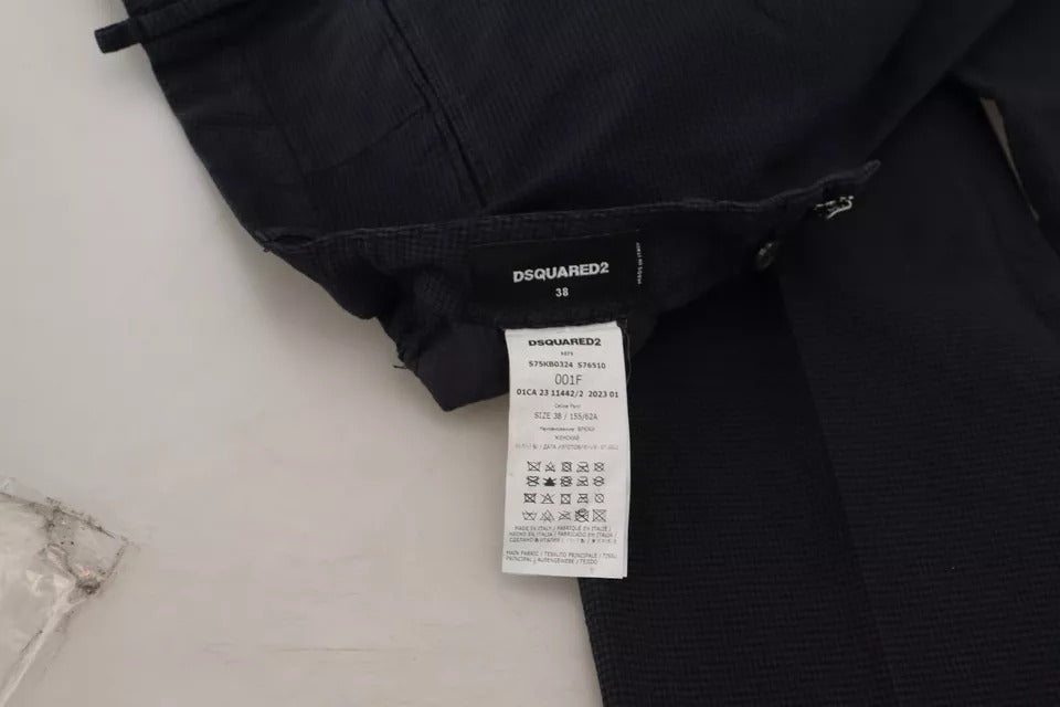 - Black Checkered High Waist Straight Pants