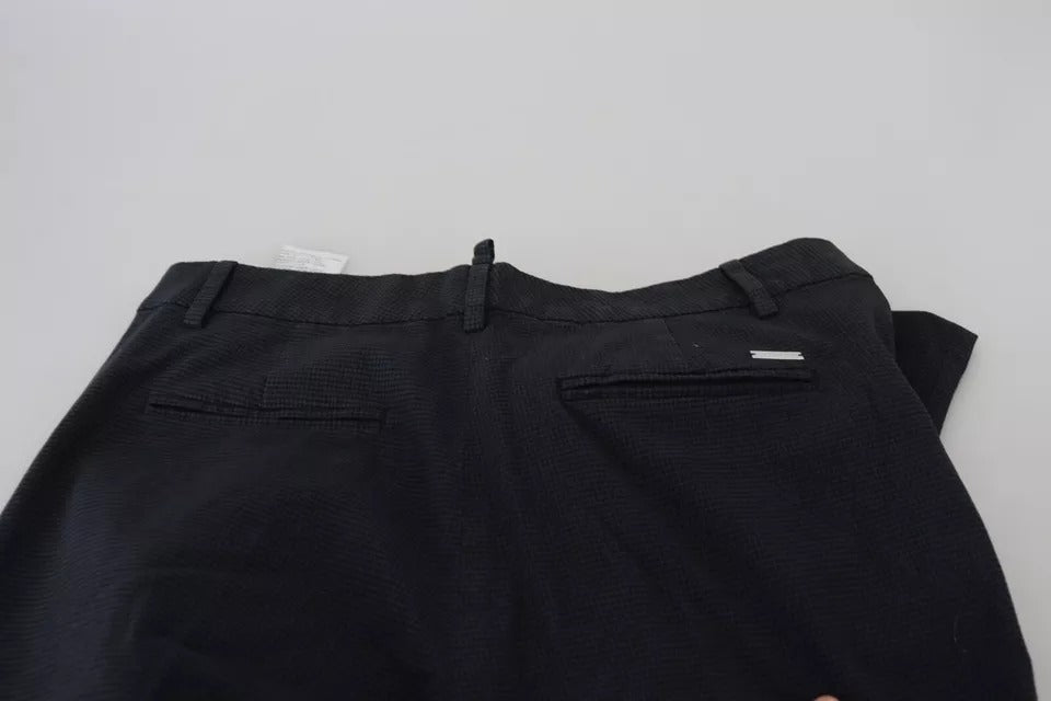 - Black Checkered High Waist Straight Pants
