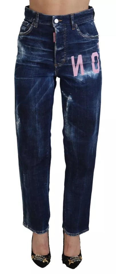 - Blue Icon High Waist Straight Denim Boston Jeans