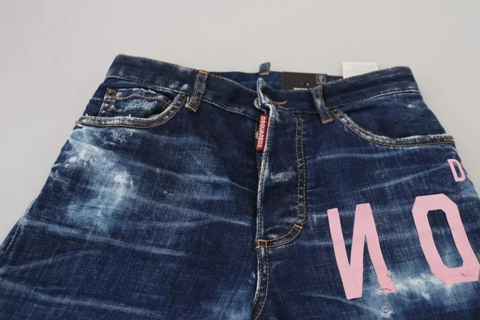 - Blue Icon High Waist Straight Denim Boston Jeans