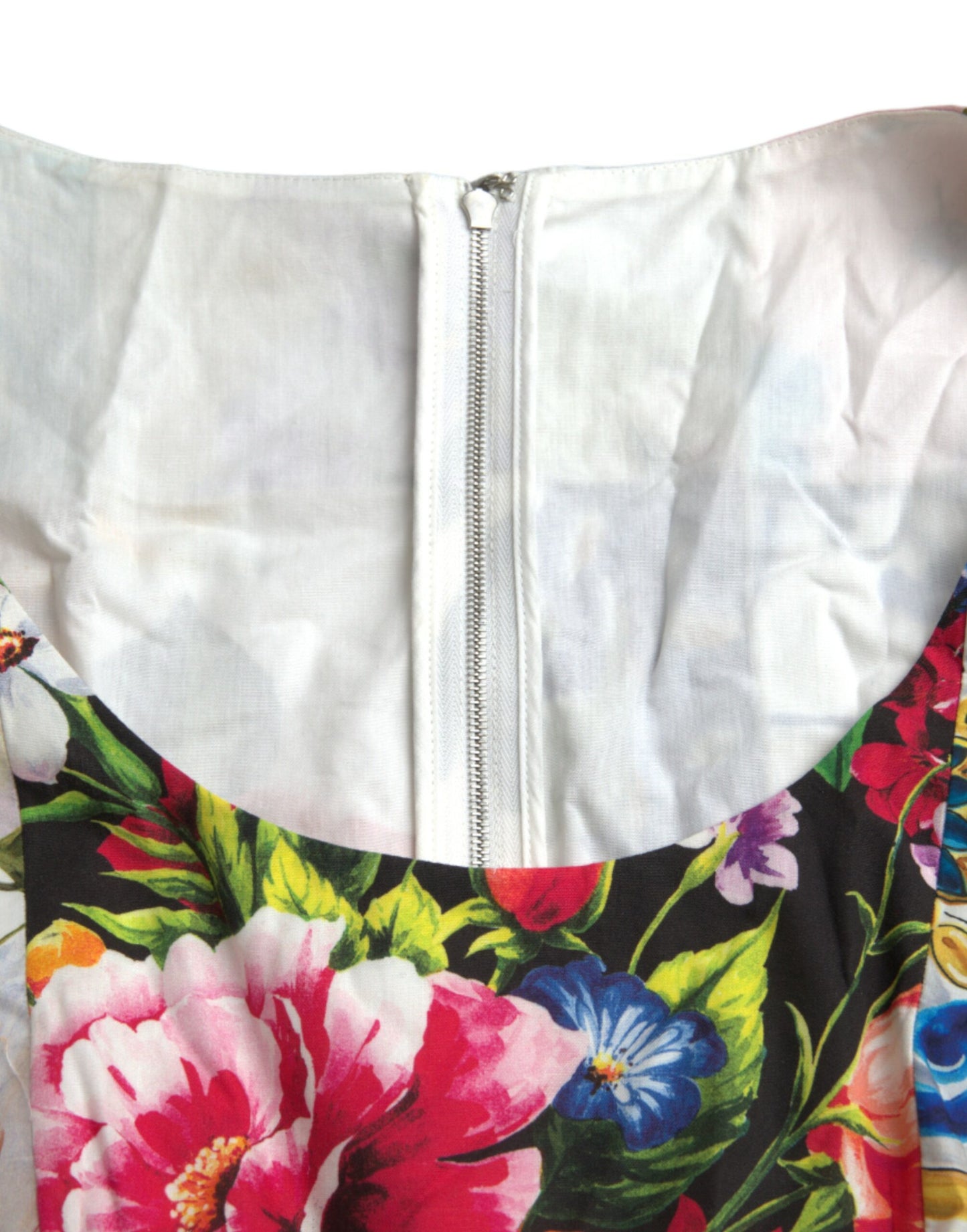 - Multicolor Patchwork Cotton Aline Mini Dress