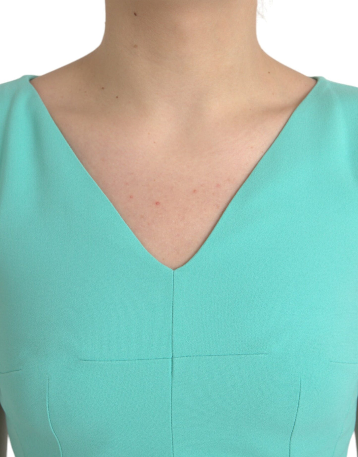 - Green Viscose Sleeveless Bodycon Midi Dress