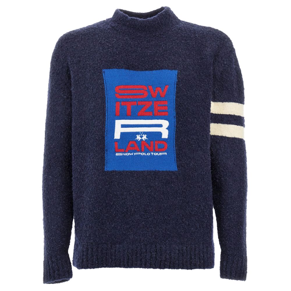 Blue Polyamide Sweater - The Luxe Alliance