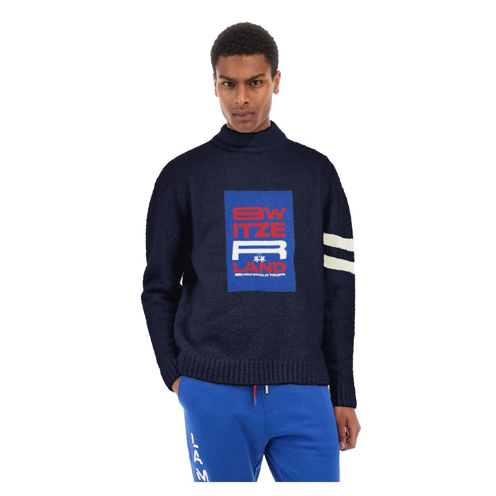 Blue Polyamide Sweater - The Luxe Alliance