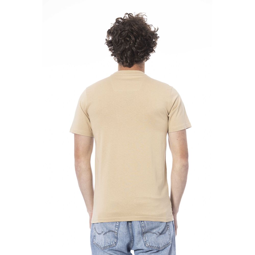 Beige Cotton Men T-Shirt - The Luxe Alliance