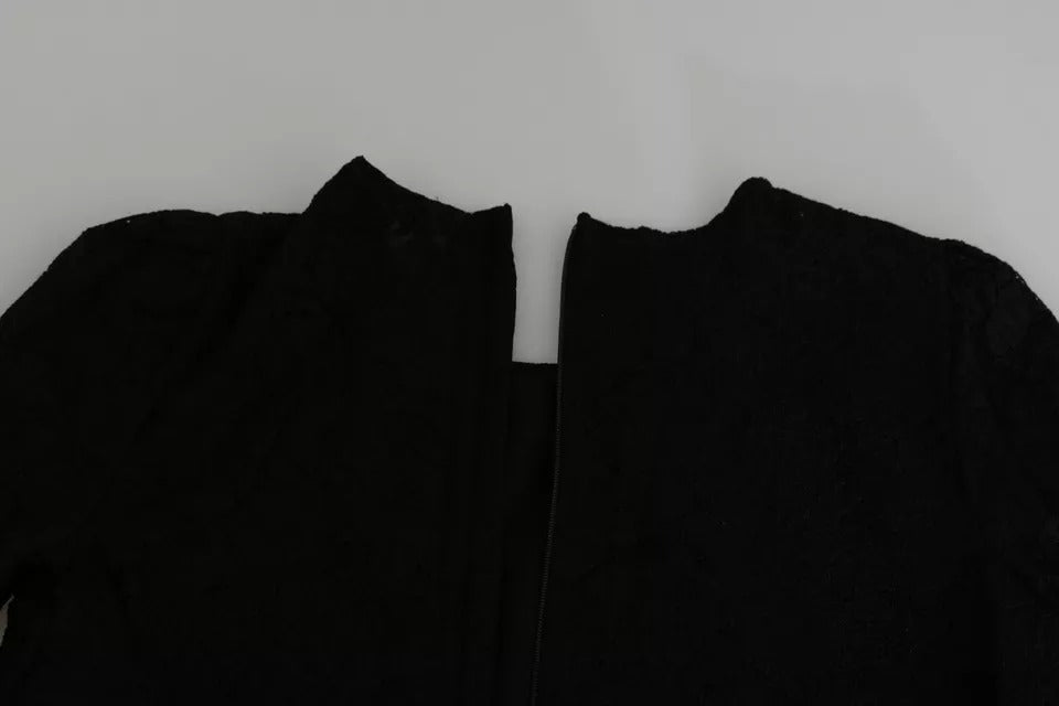 - Black Lace Long Sleeves Blouse STAFF Top