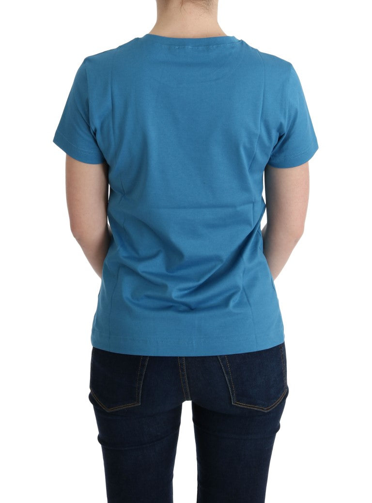 - Chic Blue Cotton Tee with 2017 Print