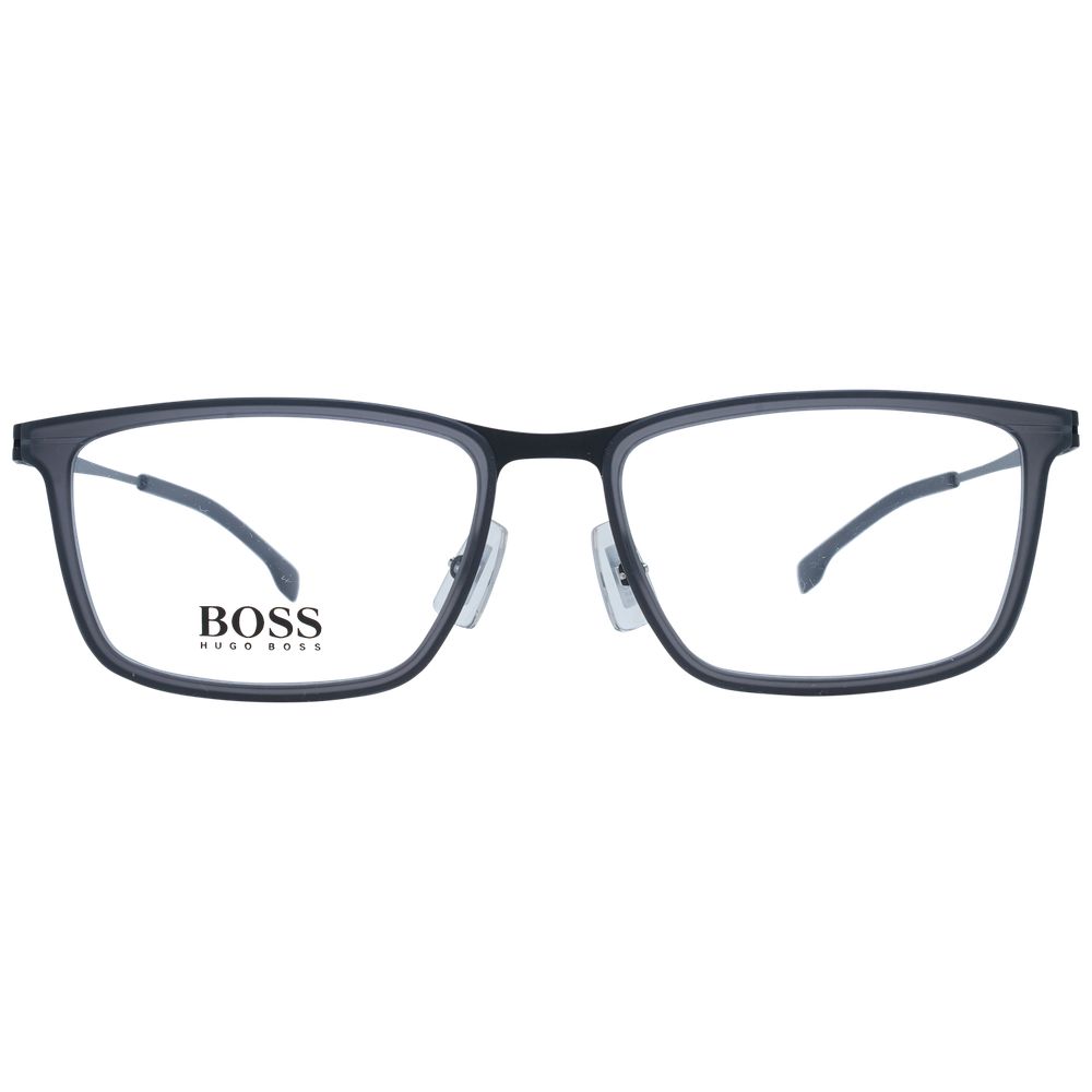 Hugo Boss Men’s Optical Frames – Grey Rectangle Frame, 56mm