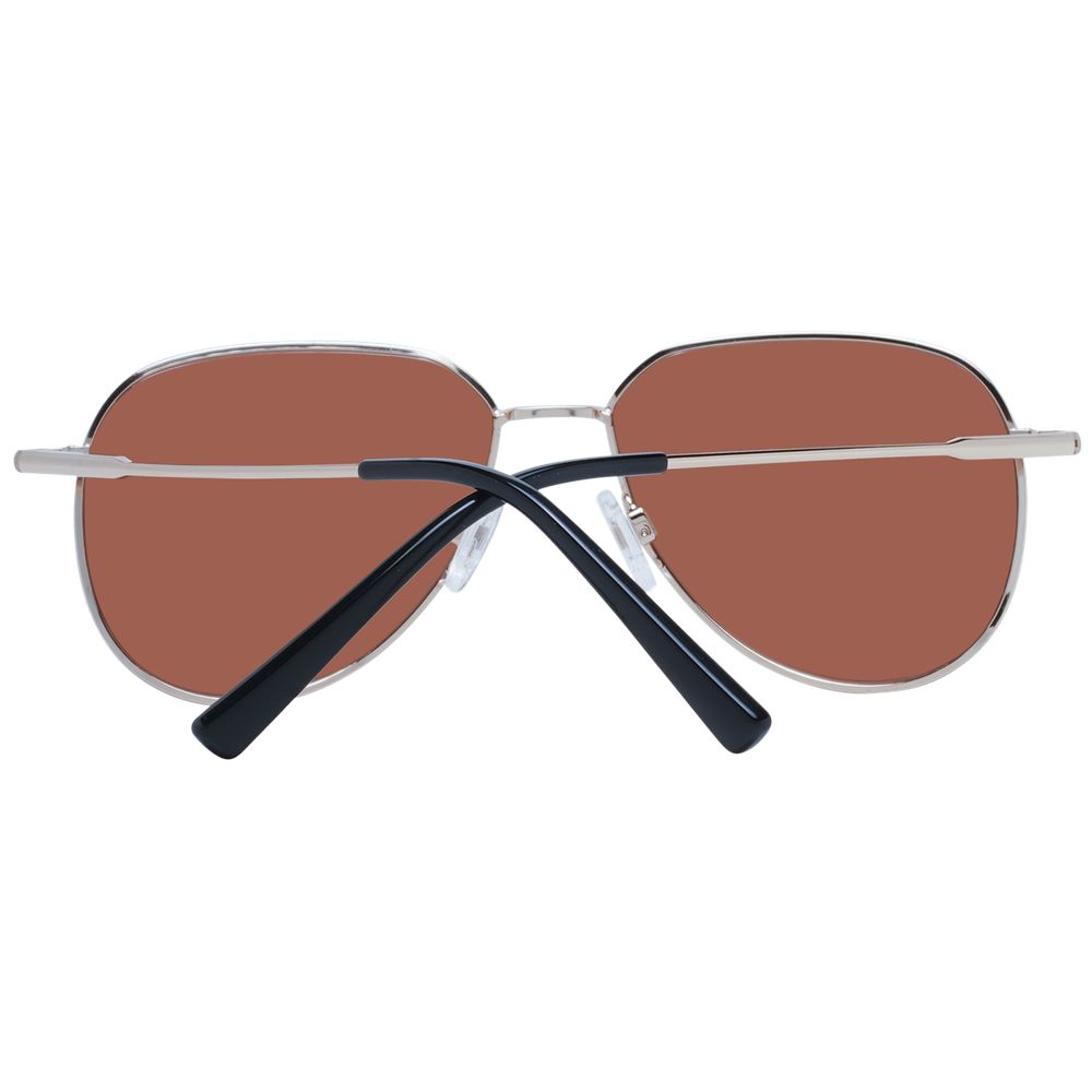 Serengeti Rose Gold Unisex Sunglasses – Chic Round Metal Frame with Brown Photochromatic Lenses, 55mm
