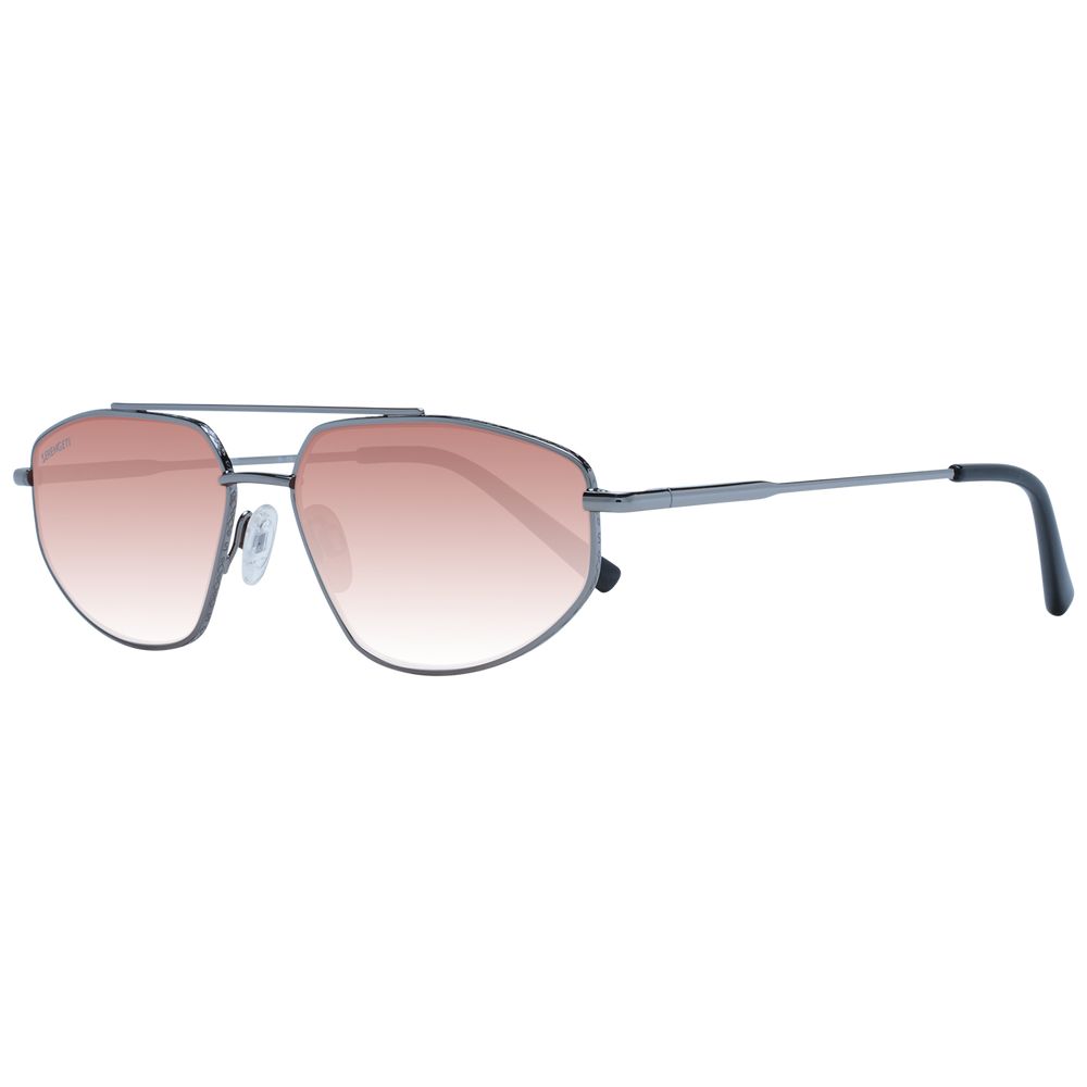 Serengeti Gray Men’s Sunglasses – Gunmetal Aviator Frame with Orange Photochromatic Lenses, 57mm