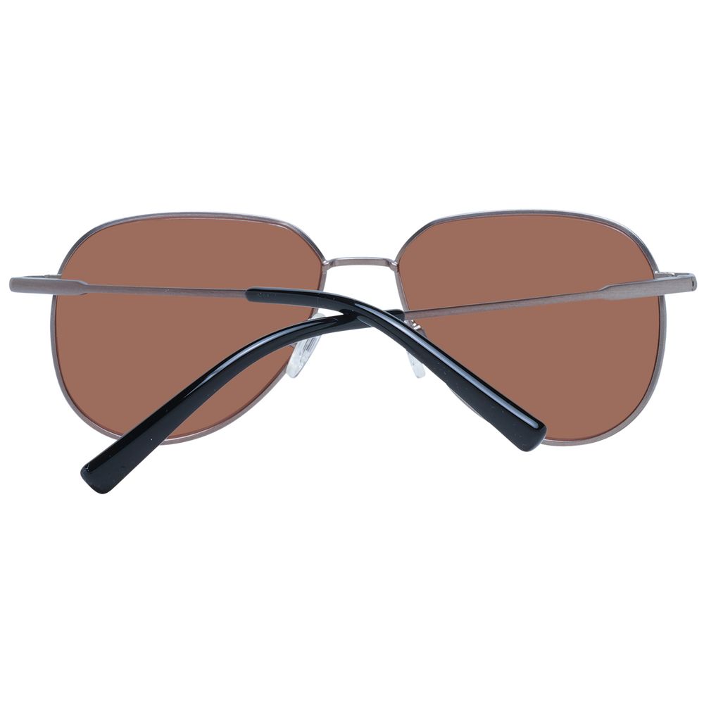 Serengeti Bronze Unisex Sunglasses – Stylish Round Metal Frame with Brown Polarized Lenses, 55mm