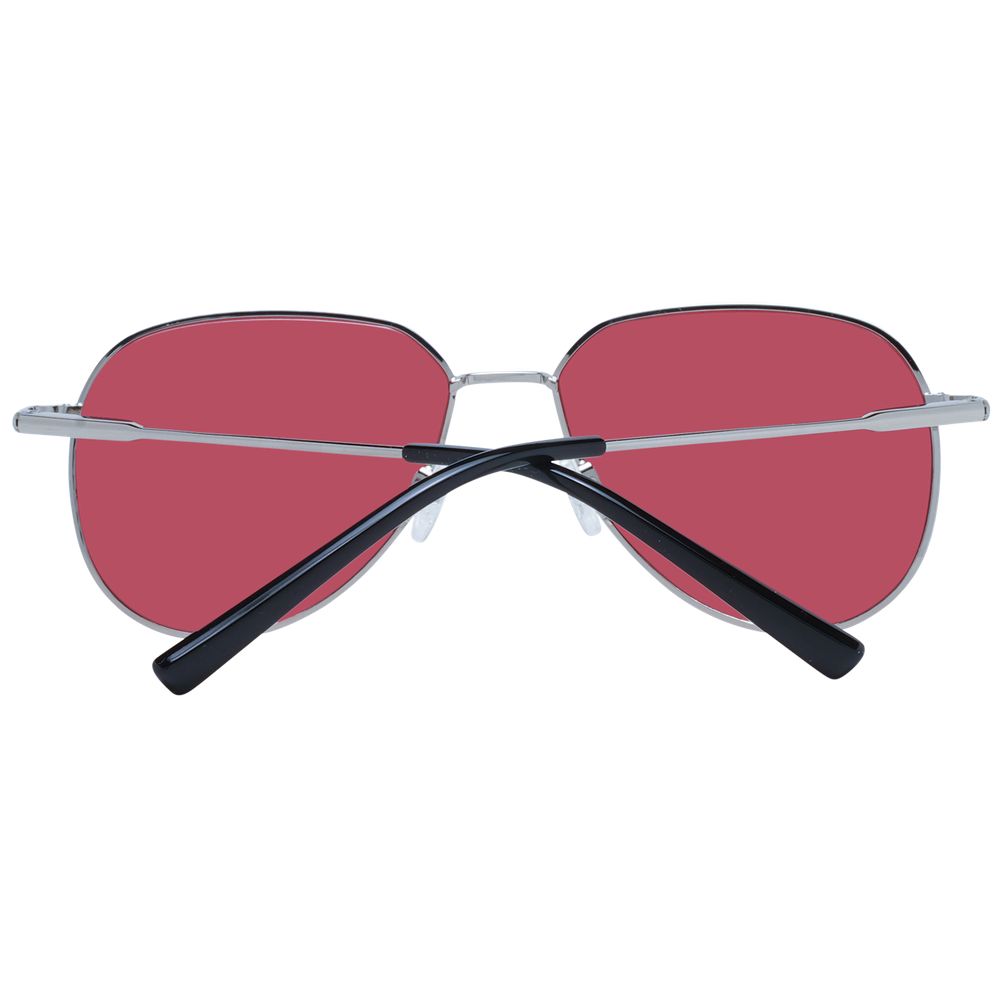 Serengeti Silver Unisex Sunglasses – Stylish Round Frame with Rose Lenses, 55mm