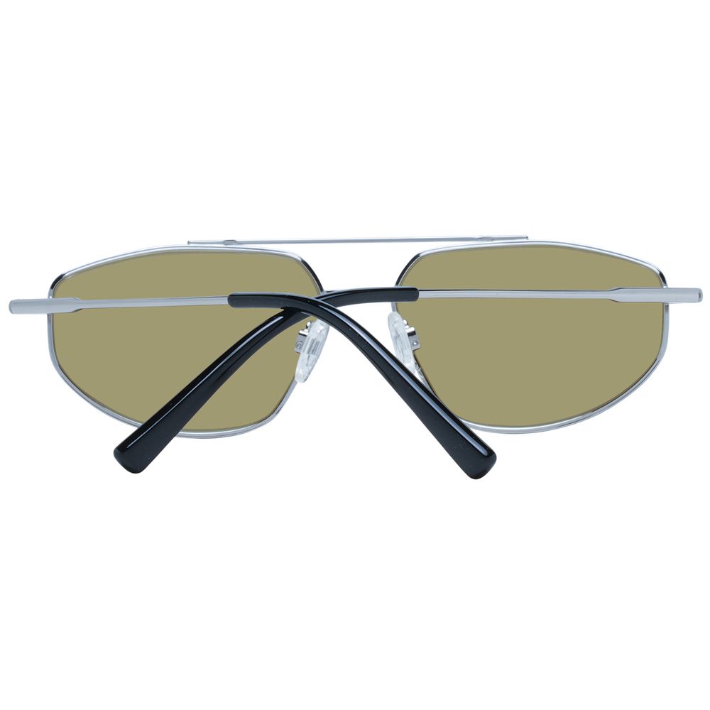 Serengeti Silver Men's Sunglasses – Aviator with Green Lenses