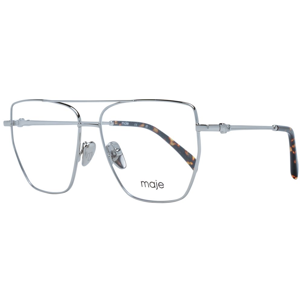Maje Women’s Optical Frames – Silver Full-Rim, 53mm