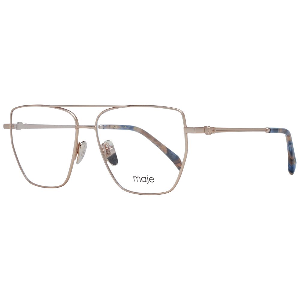 Maje Women’s Optical Glasses – Gold Full-Rim Frame, 53mm
