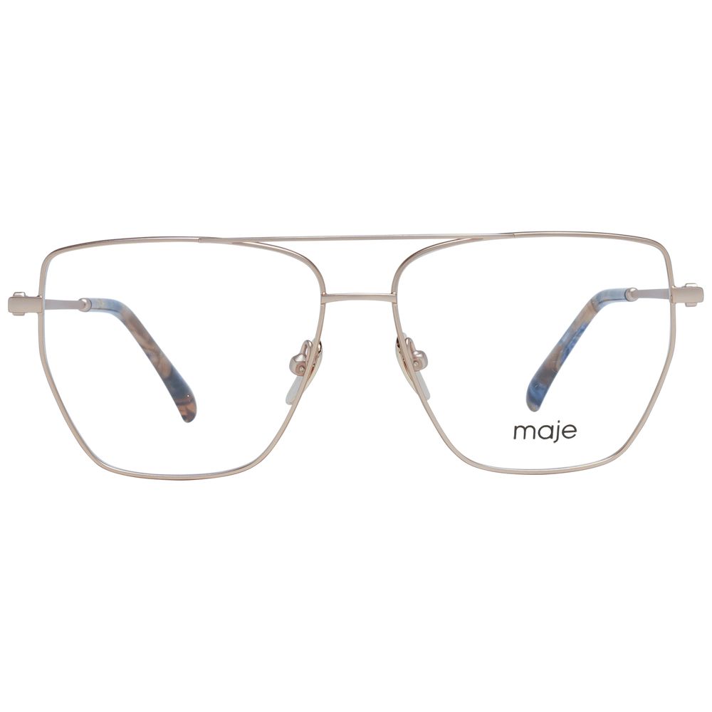Maje Women’s Optical Glasses – Gold Full-Rim Frame, 53mm