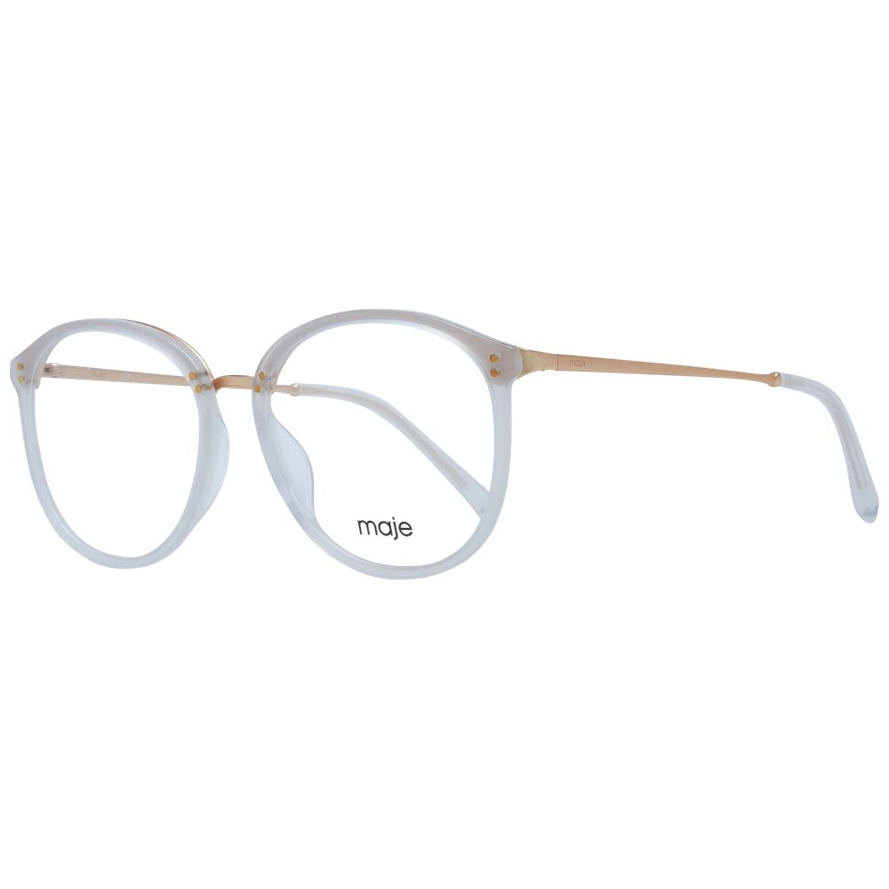 Maje Women's Optical Glasses – White Round Frame, 52mm
