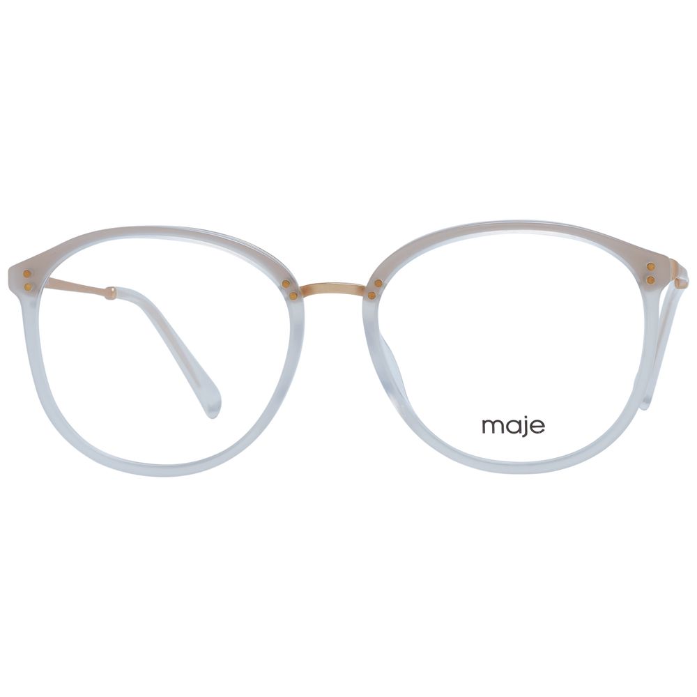 Maje Women's Optical Glasses – White Round Frame, 52mm