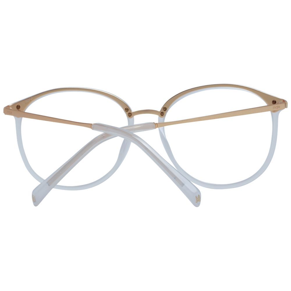 Maje Women's Optical Glasses – White Round Frame, 52mm