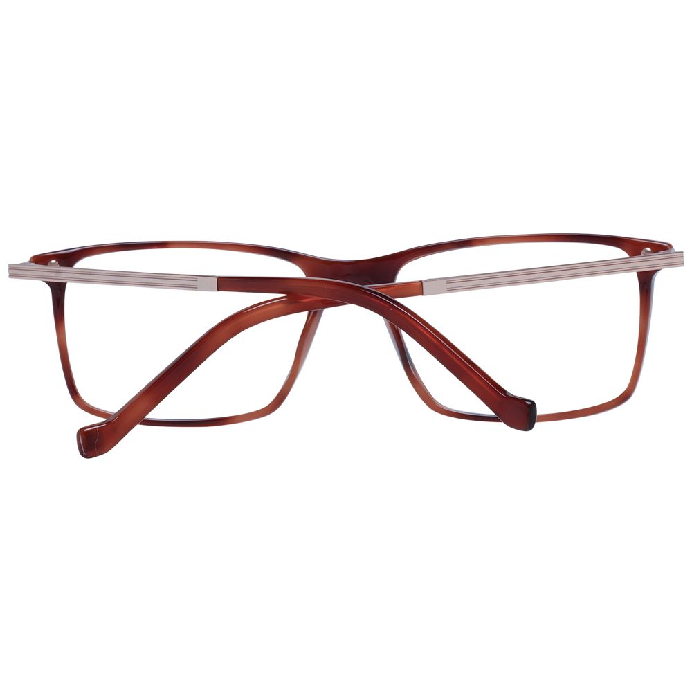 Hackett Brown Men's Optical Frames – Rectangle Full-Rim Design