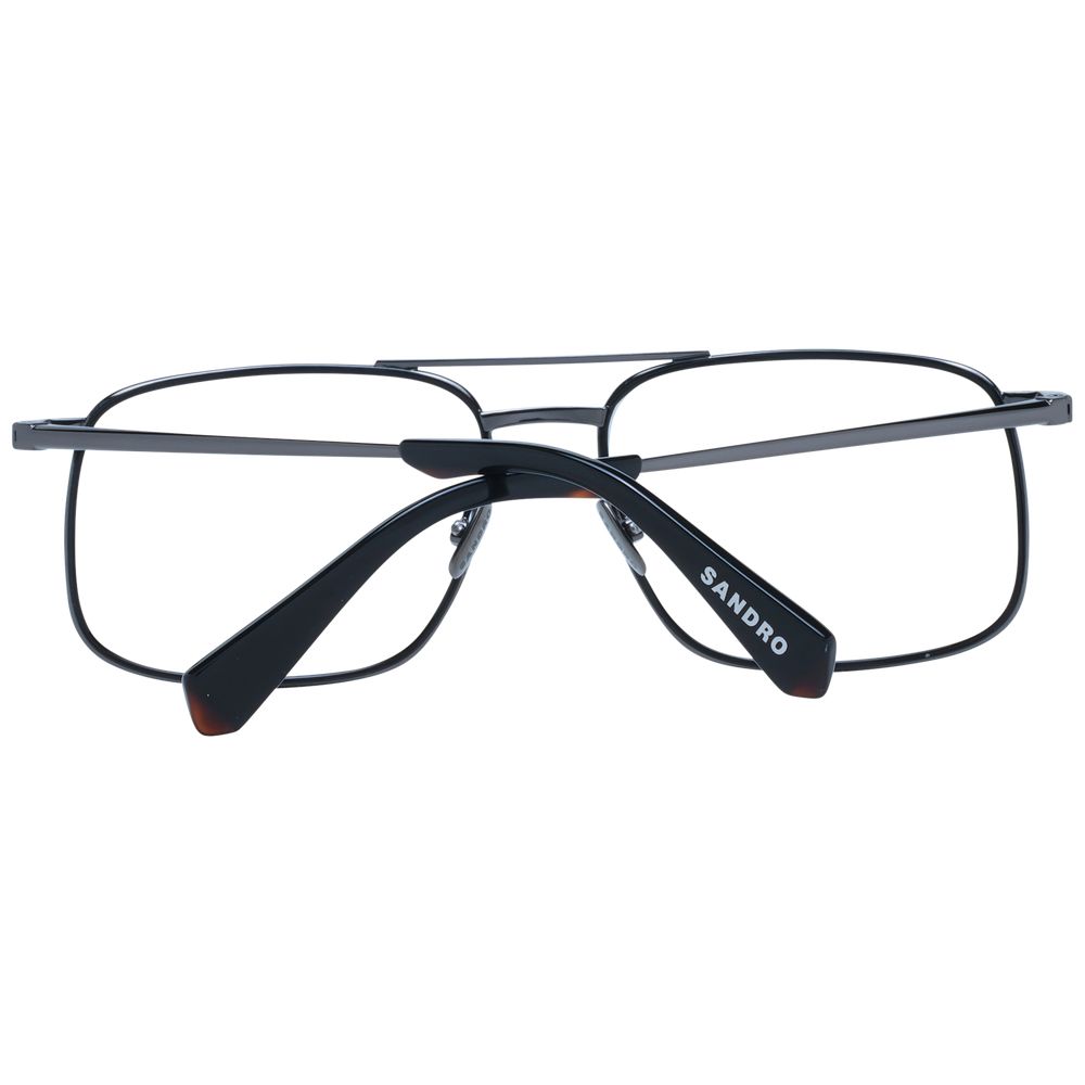 Sandro Men’s Optical Frames – Grey Full-Rim Aviator Style, 56mm