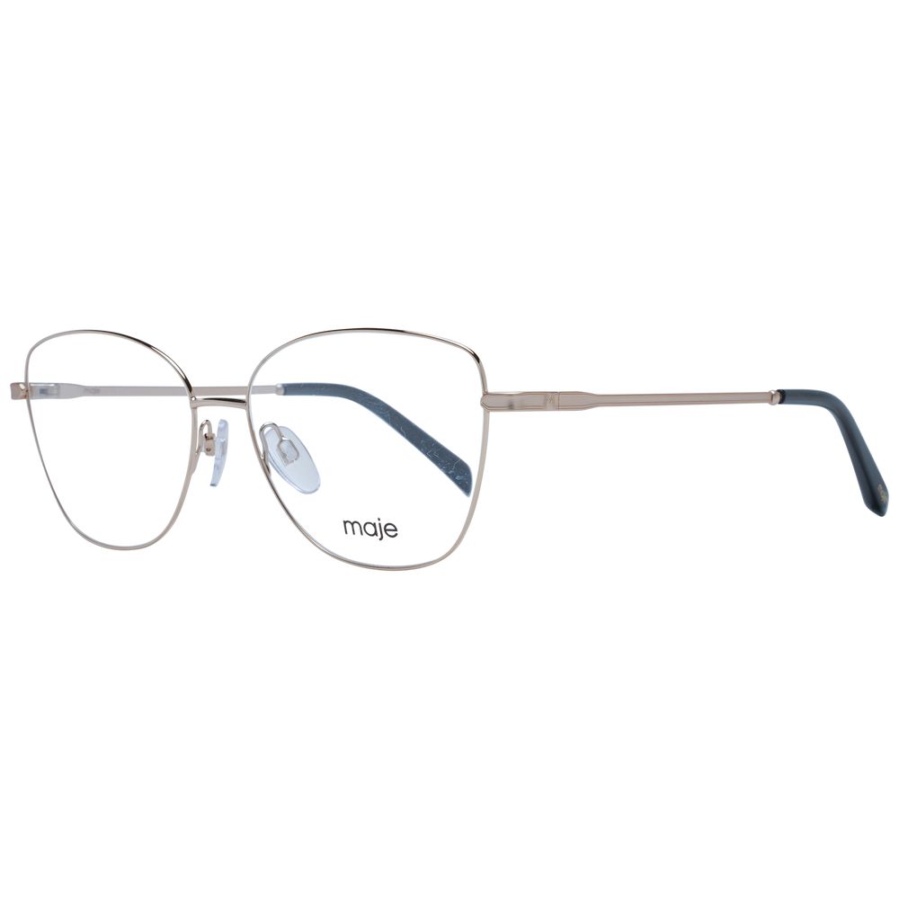 Maje Women’s Gold Optical Frames – Square Full-Rim Design