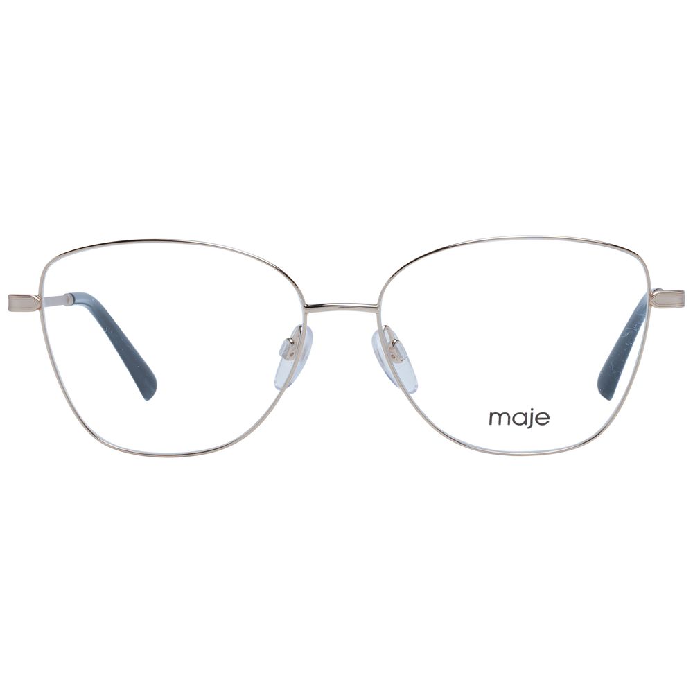 Maje Women’s Gold Optical Frames – Square Full-Rim Design