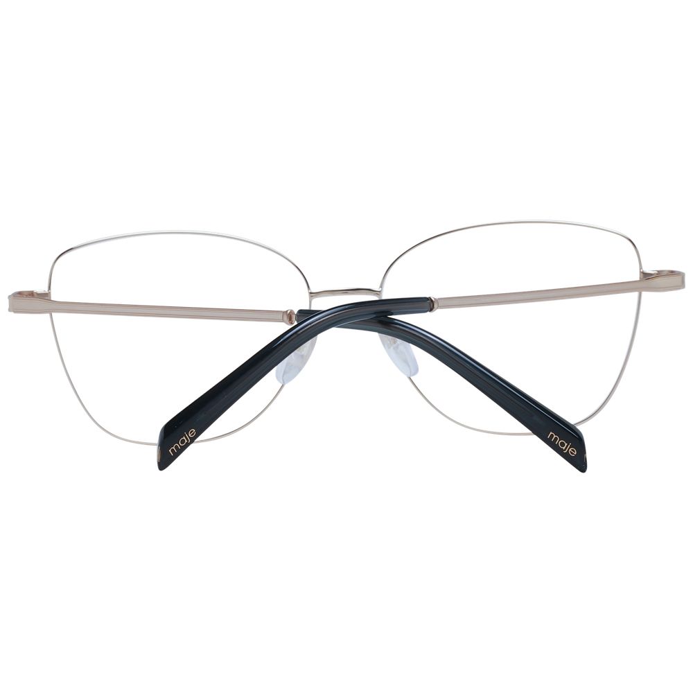 Maje Women’s Gold Optical Frames – Square Full-Rim Design