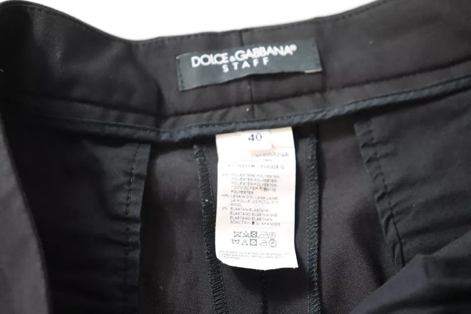 - Black High Waist Tapered Trouser Pants