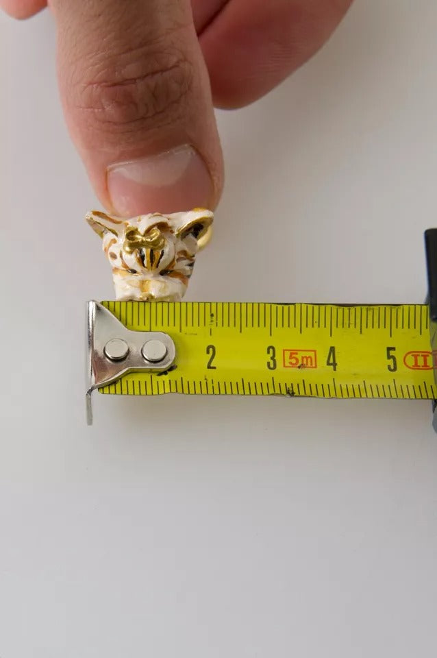 - Gold Brass Resin Beige Dog Pet Accessory Ring