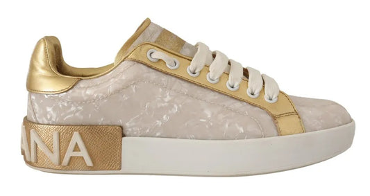 - White Portofino Mother Of Pearl Sneakers Casual Shoes