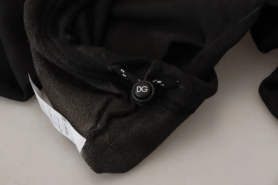 - Black Cotton Logo Hooded Sweatshirt Sweater