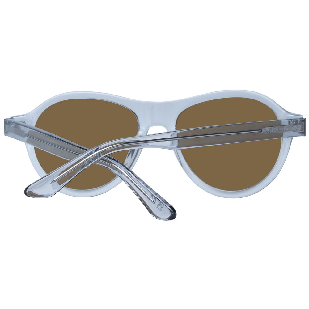 Serengeti Transparent Men’s Sunglasses – Round Frames with Brown Lenses, 56mm
