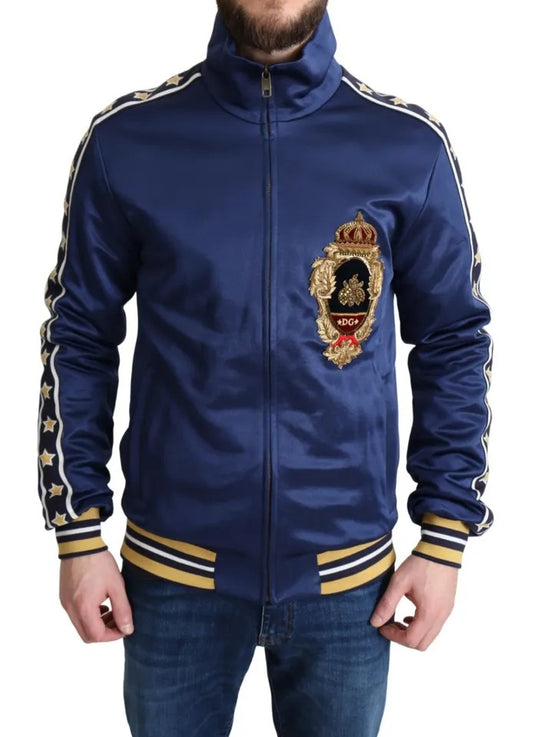 - Blue Heraldic Patch Striped King Bee Sweater