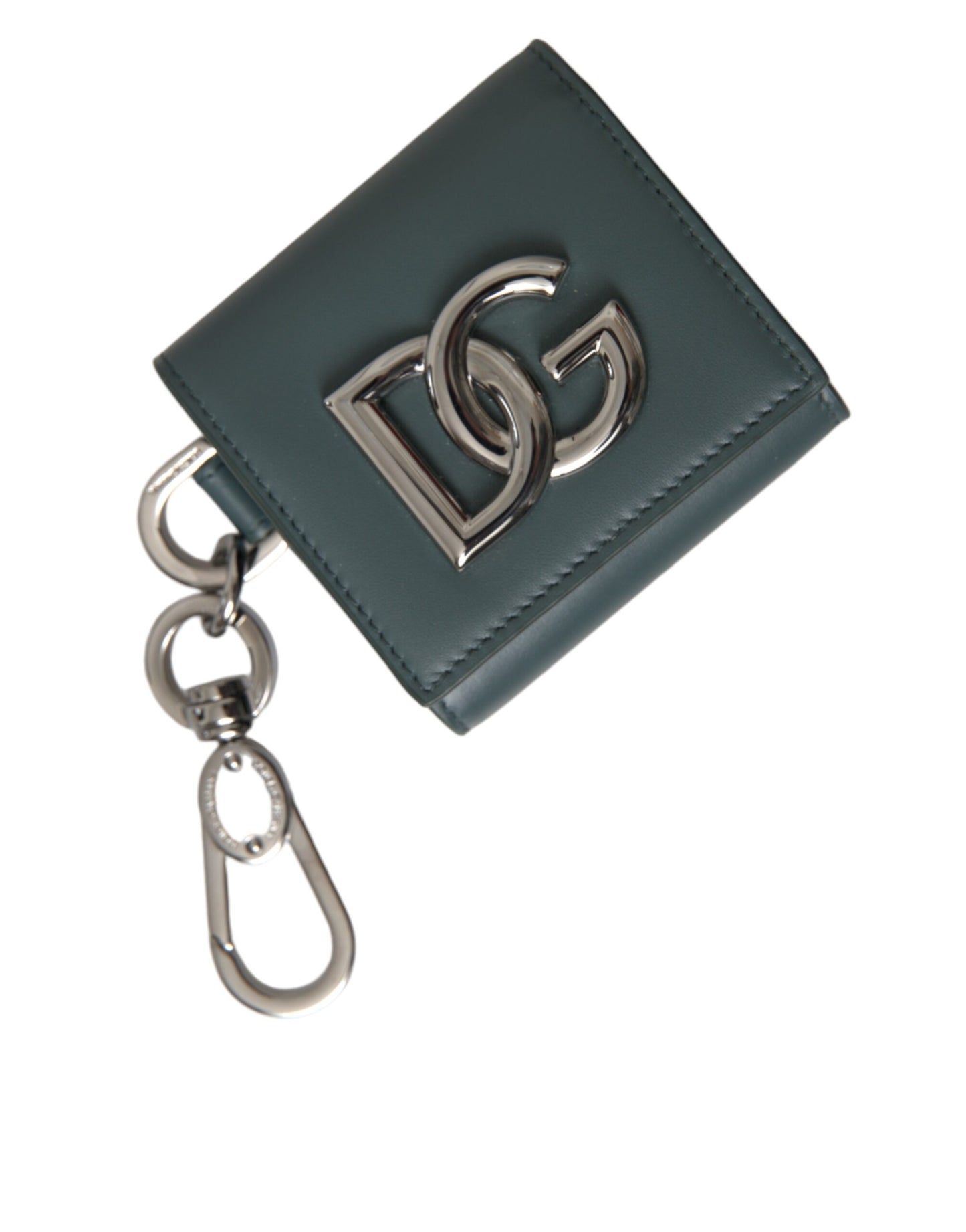 - Green Leather DG Logo Keyring Coin Purse Keyring Wallet