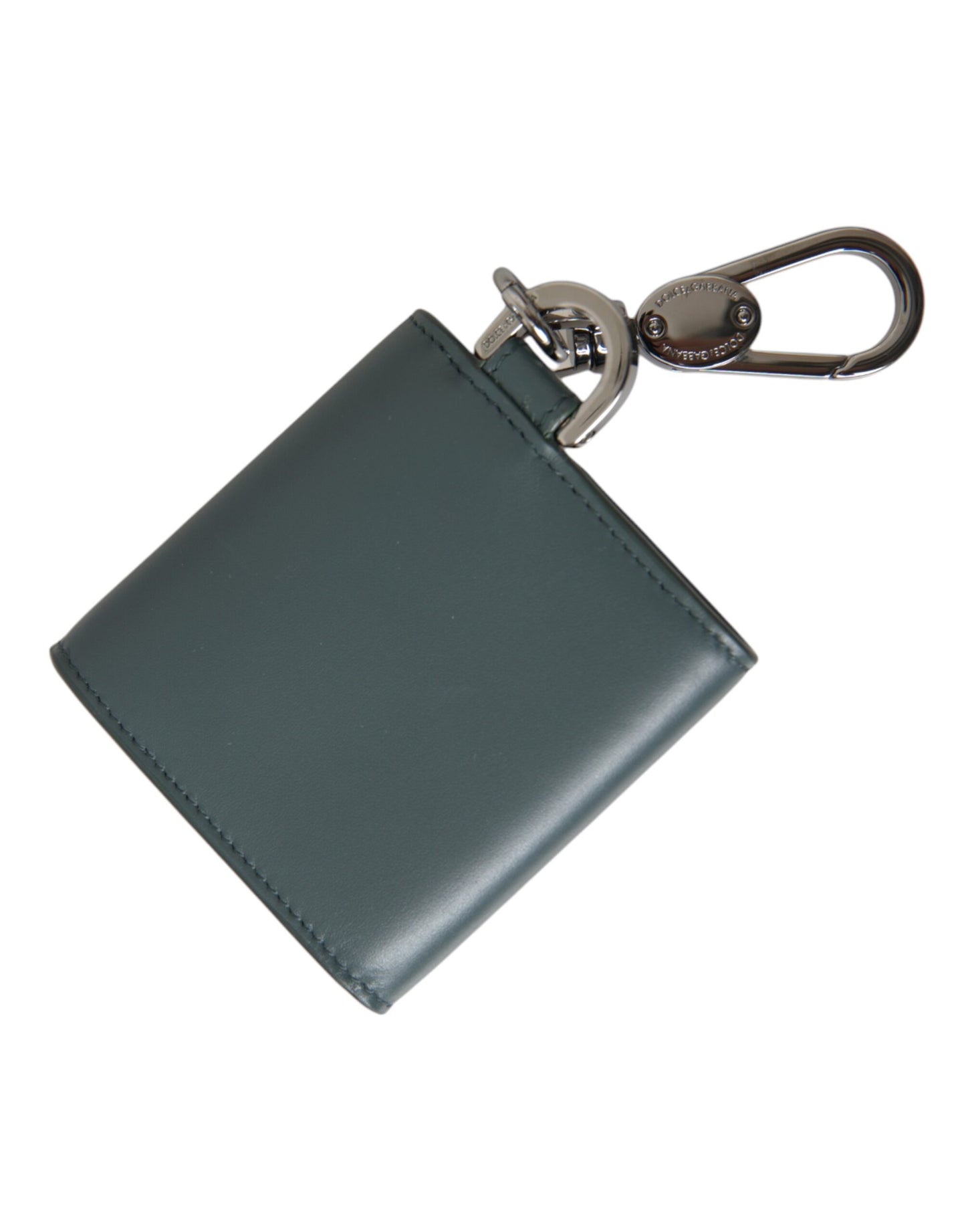 - Green Leather DG Logo Keyring Coin Purse Keyring Wallet