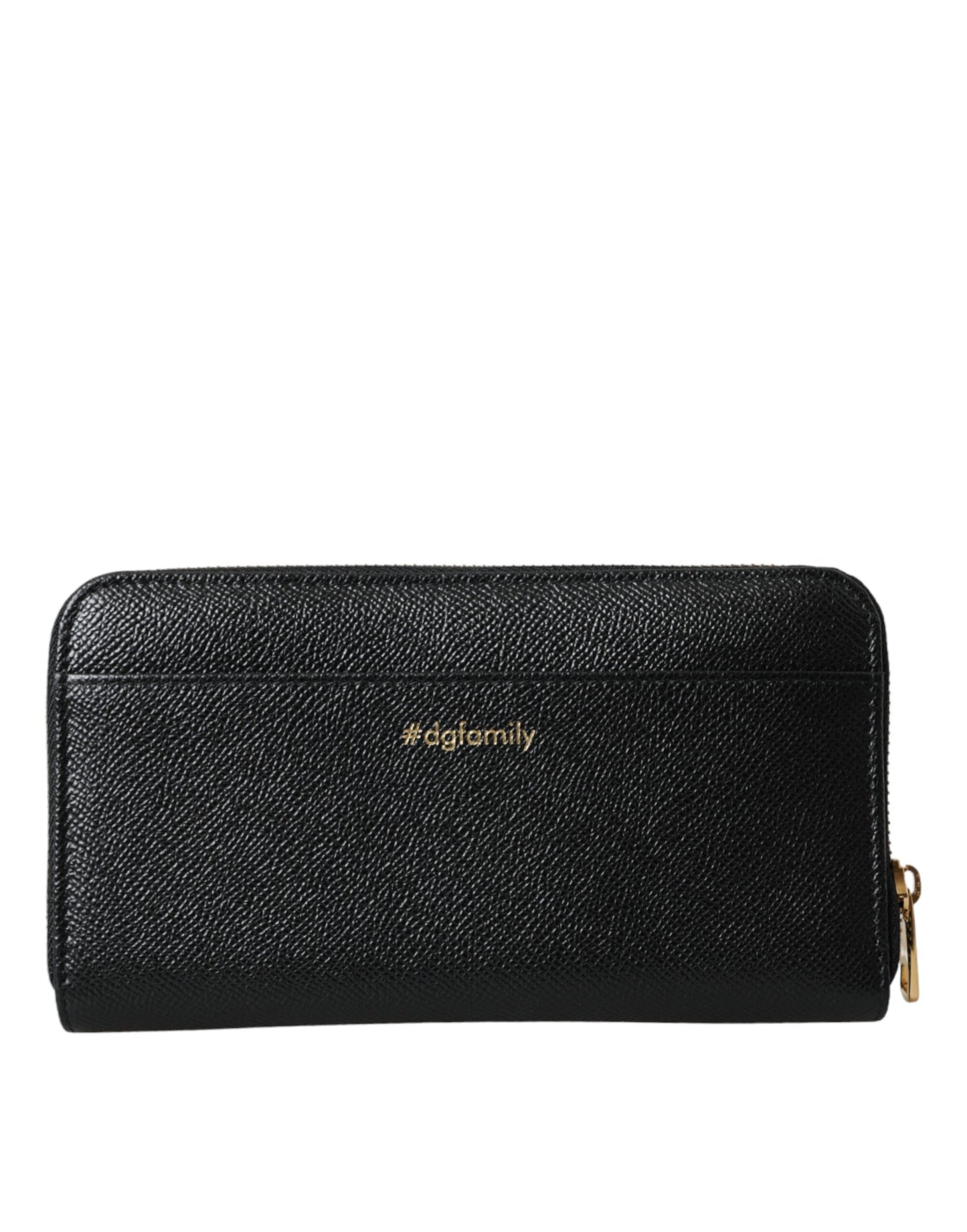 - Black Blue Leather #DGFAMILY Zipper Continental Men Wallet