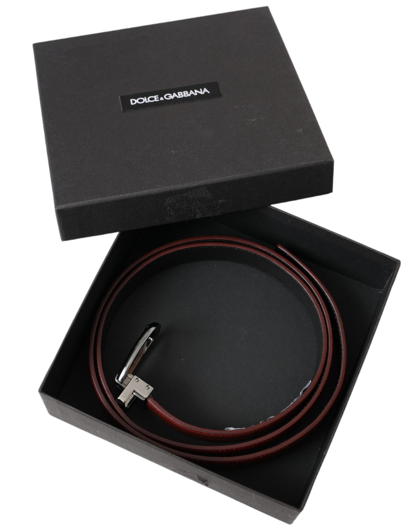 - Brown Leather Silver Metal Buckle Belt Men