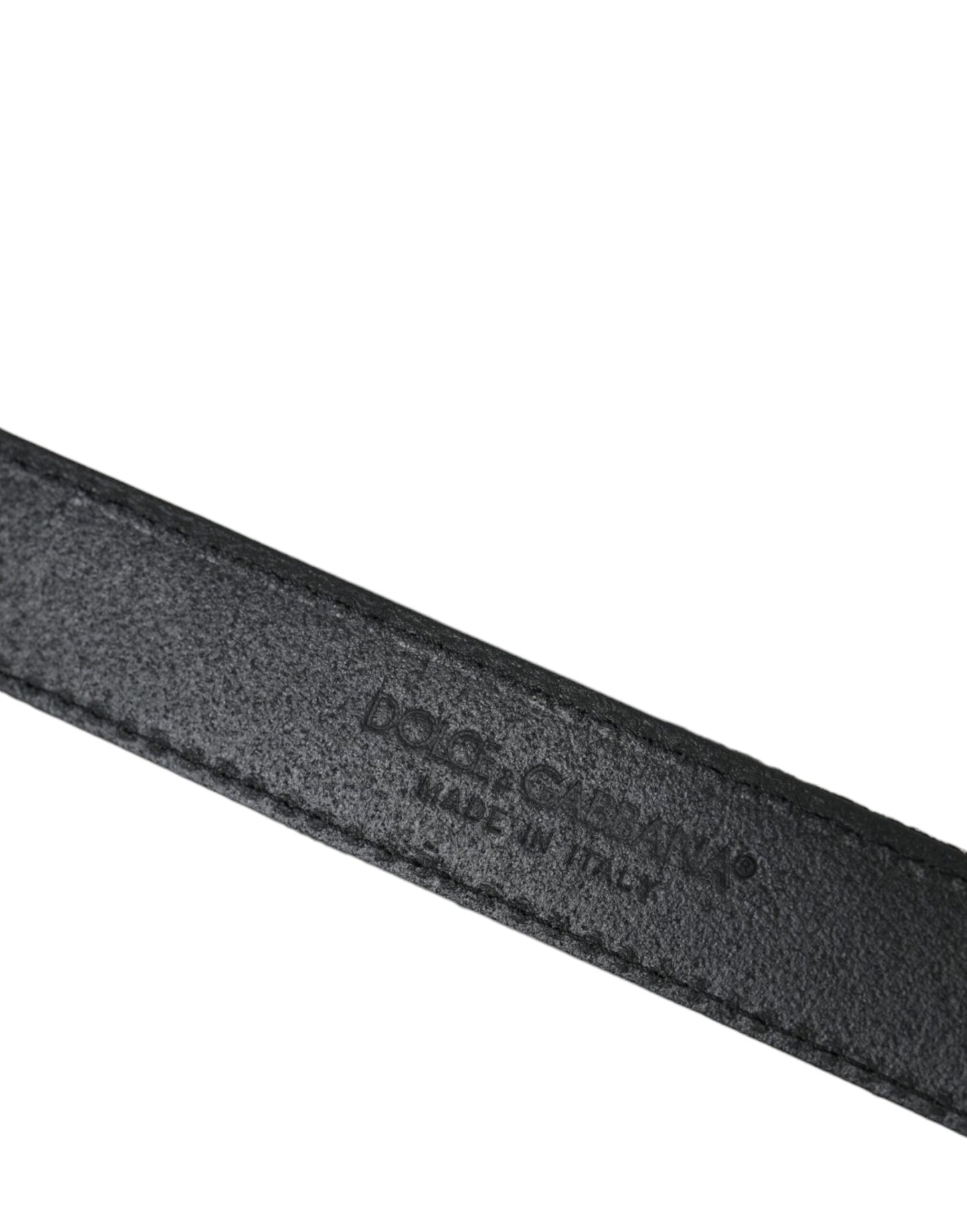 - Black Jacquard Stripes Silver Metal Buckle Belt