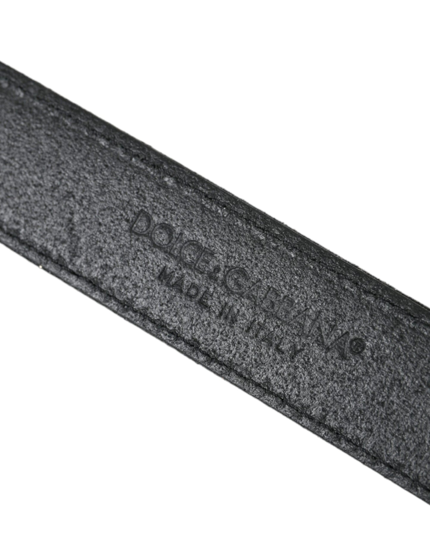 - Black Glittered Leather Silver Buckle Belt