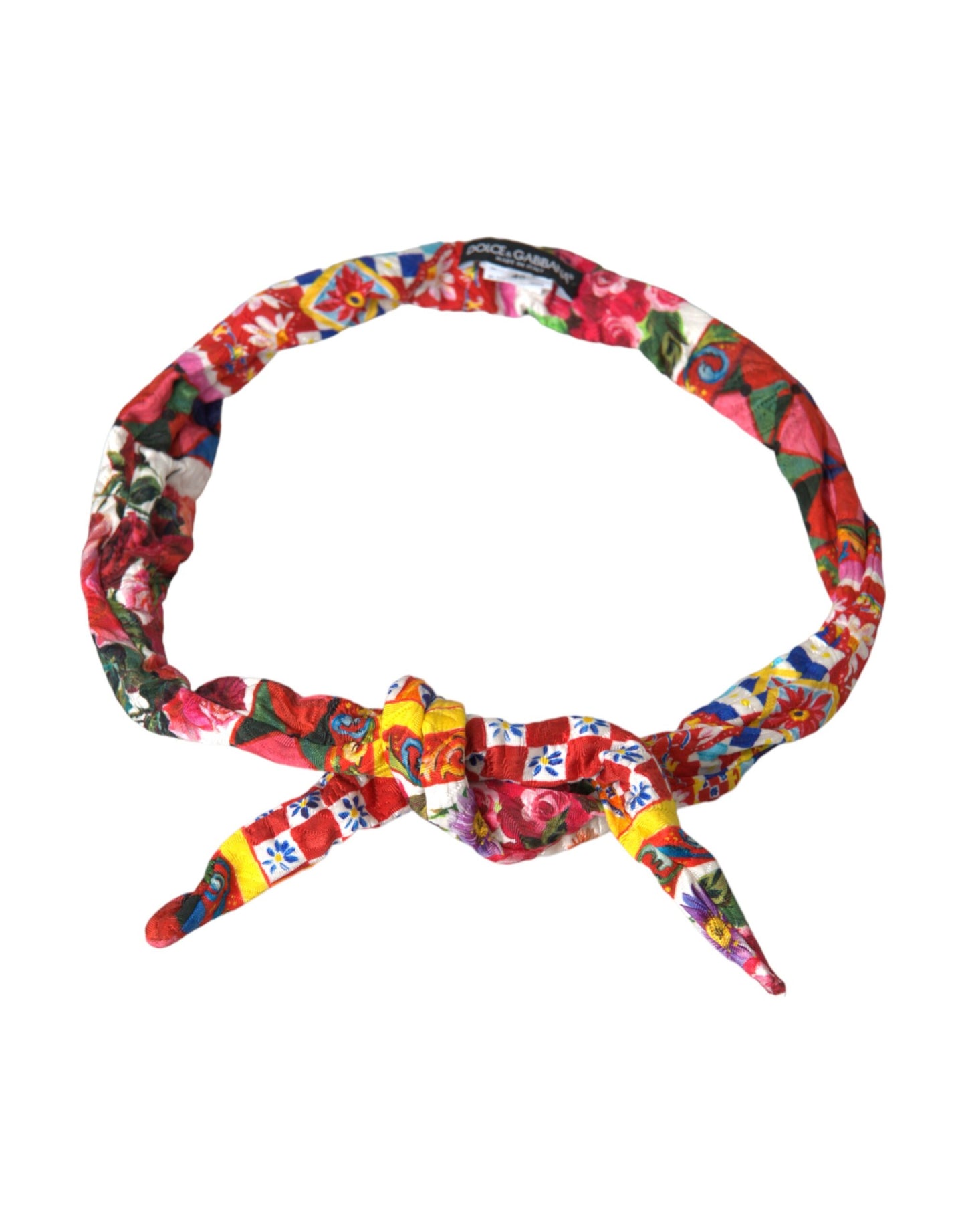 - Multicolor Carretto Print Waist Belt