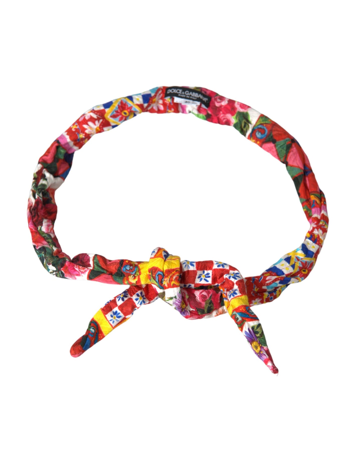 - Multicolor Carretto Print Waist Belt