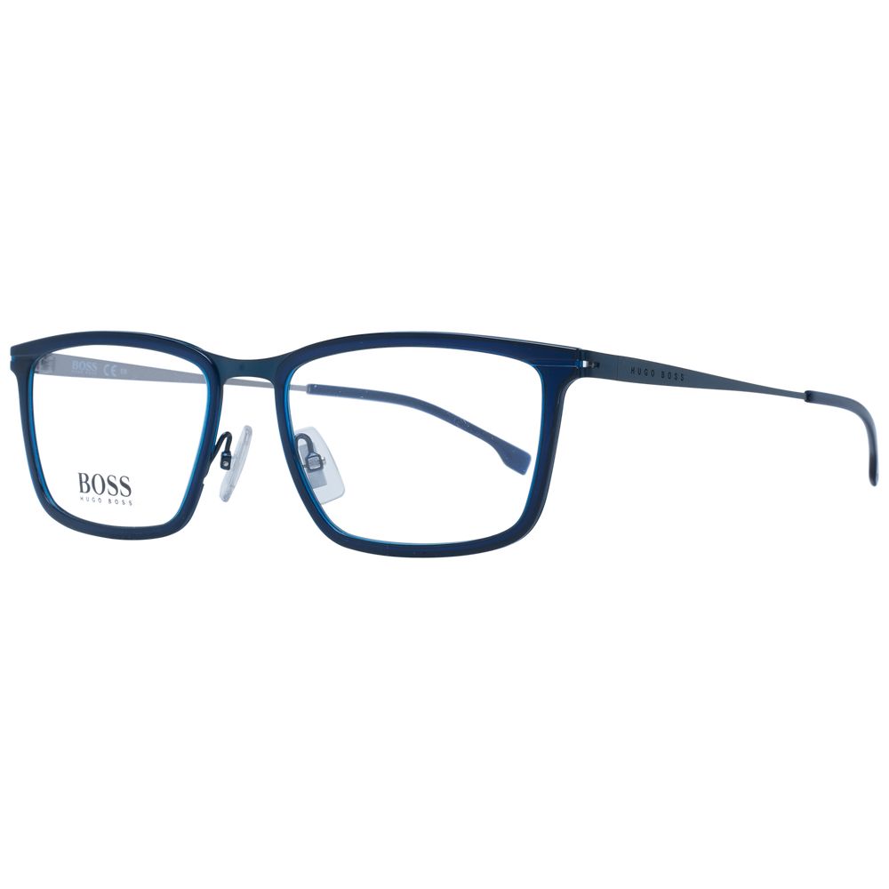 Hugo Boss Blue Men’s Optical Glasses – Rectangle Full-Rim Frame, 56mm