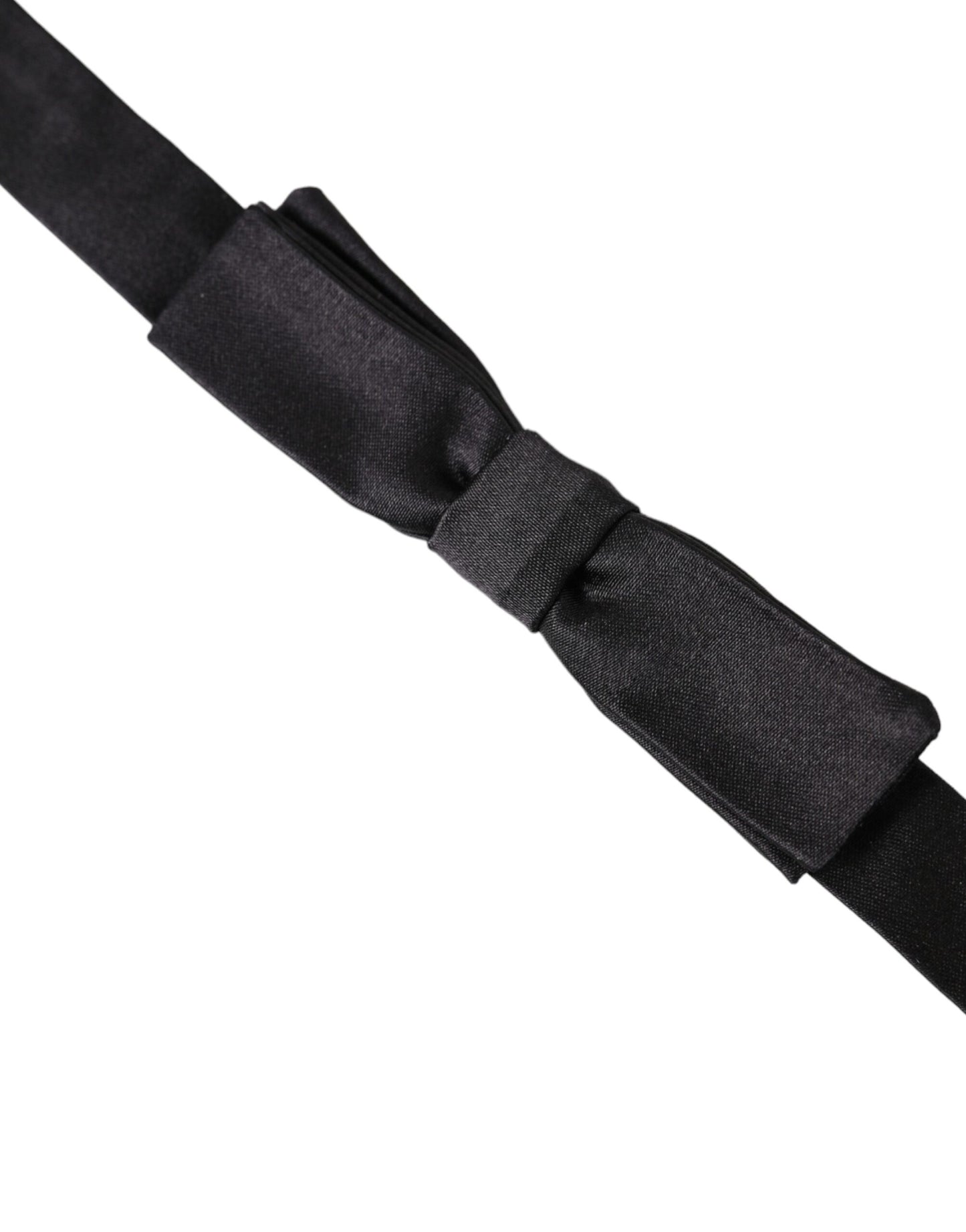 - Dark Gray Silk Adjustable Neck Men Bow Tie