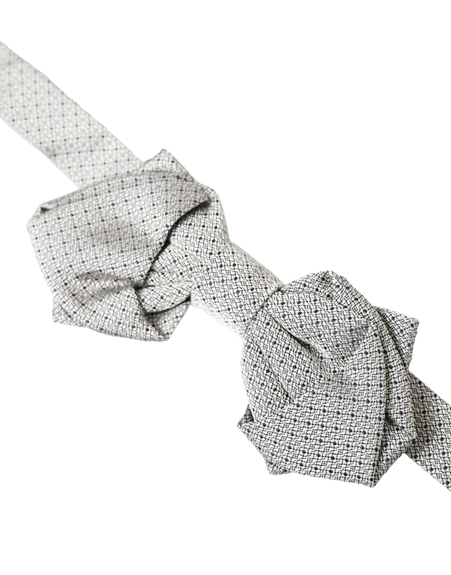 - Gray Silk Adjustable Neck Men Bow Tie