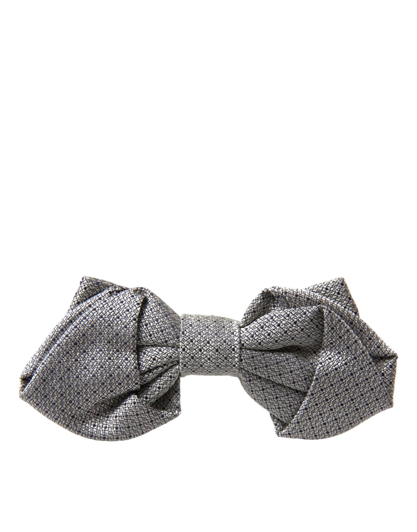 - Gray Silk Adjustable Neck Men Bow Tie