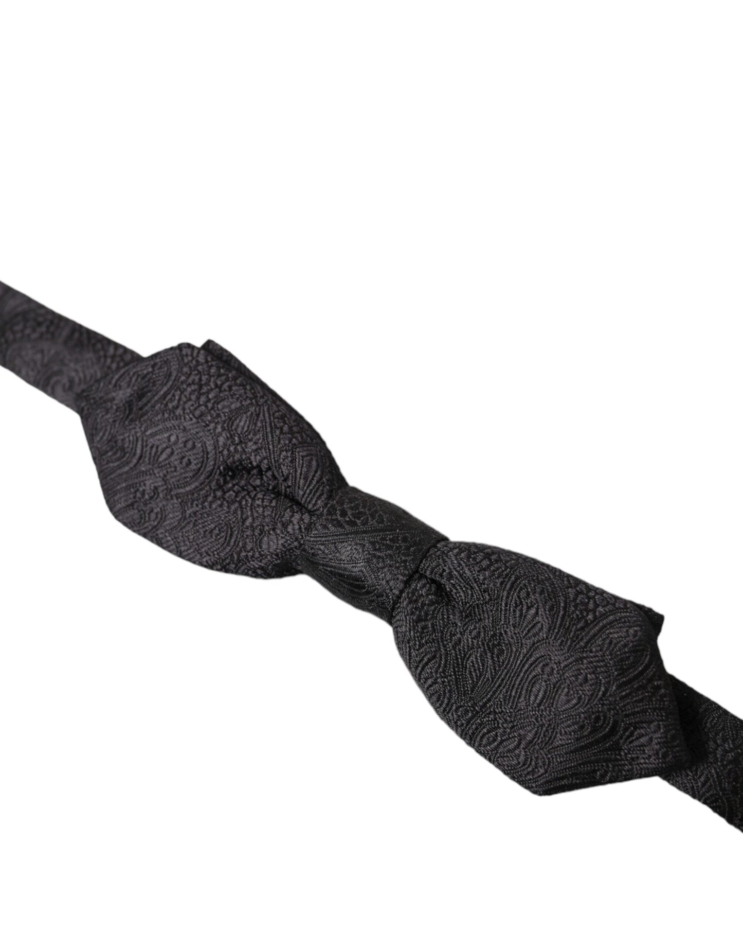 - Black Brocade Silk Adjustable Neck Bow Tie